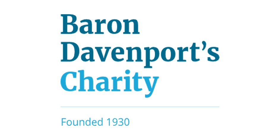 Baron Davenport's Charity blue and white logo
