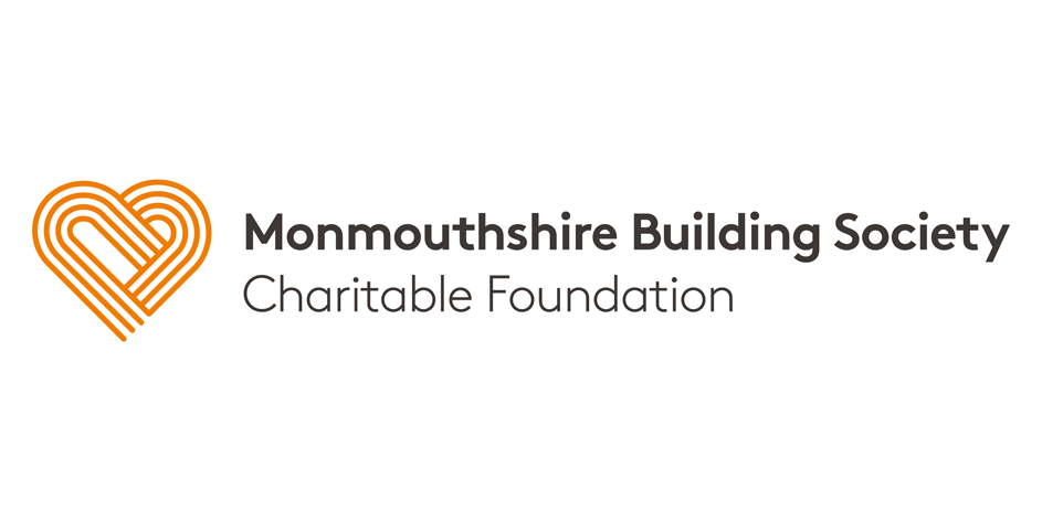 Monmouthshire Building Society Charitable Foundation logo with an orange heart