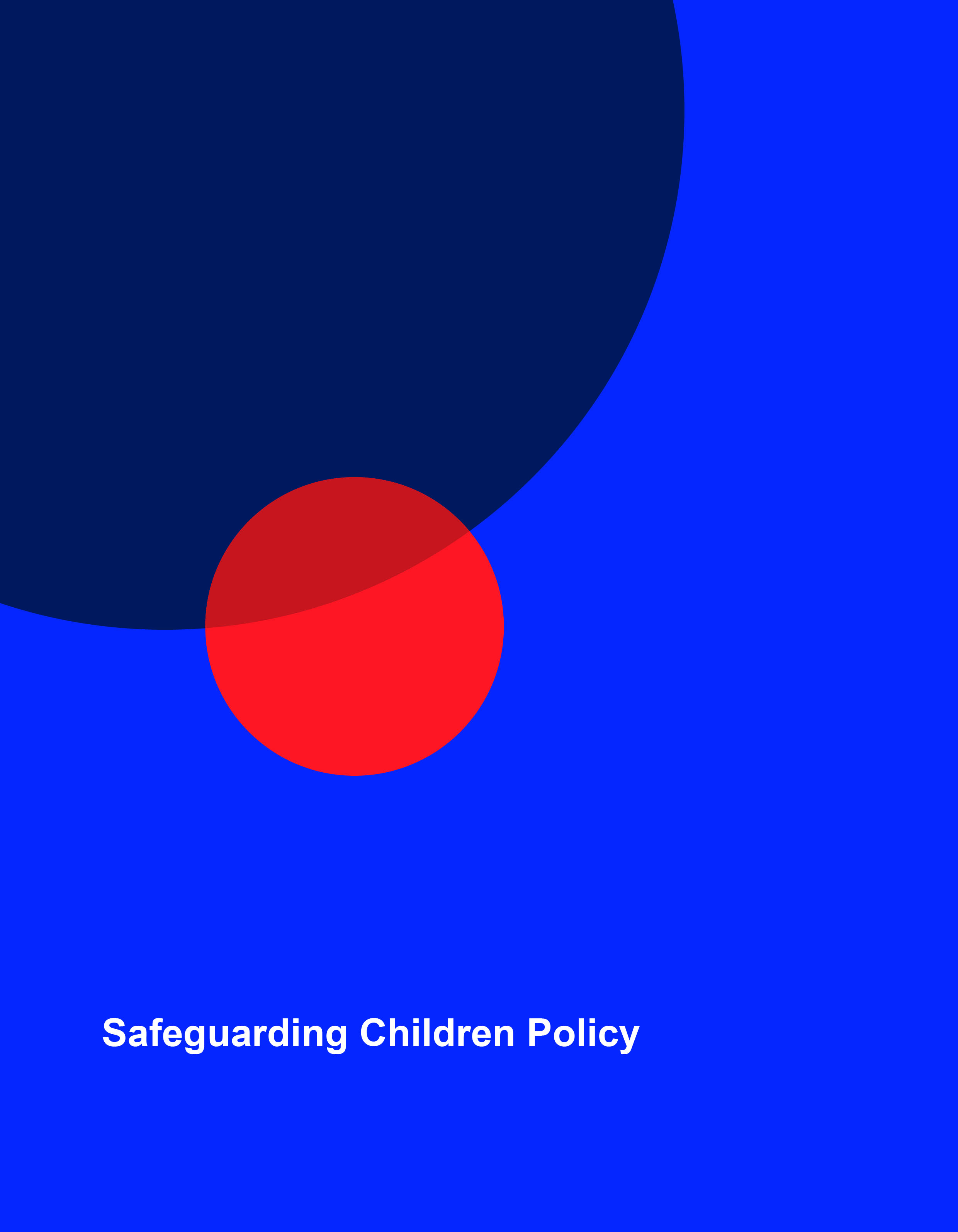 Safeguarding Children Policy cover